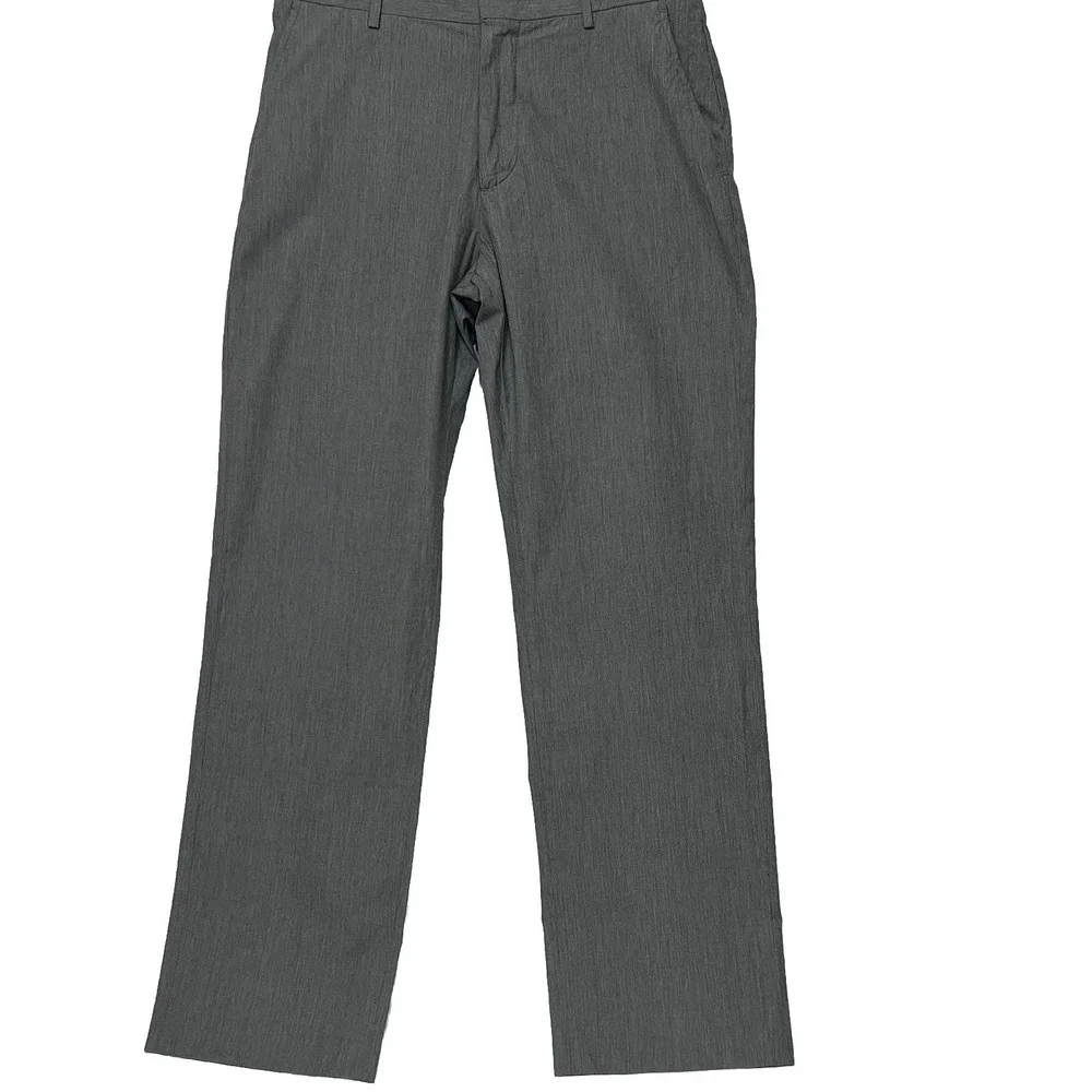 Banana Republic Flat Front Dress Pants Men Size‎ 32x32 Slacks Mid Gray Design